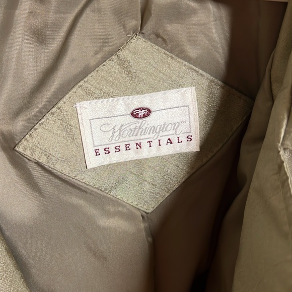 Worthington Essentials Greenish-Grey Unisex Trench Coat - Picture 9 of 11